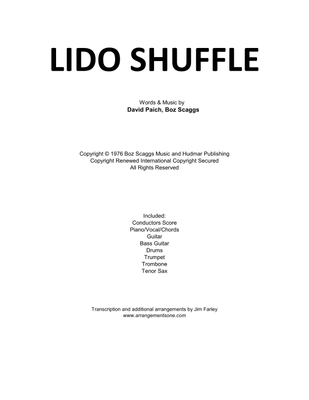 Lido Shuffle (arr. Jim Farley)