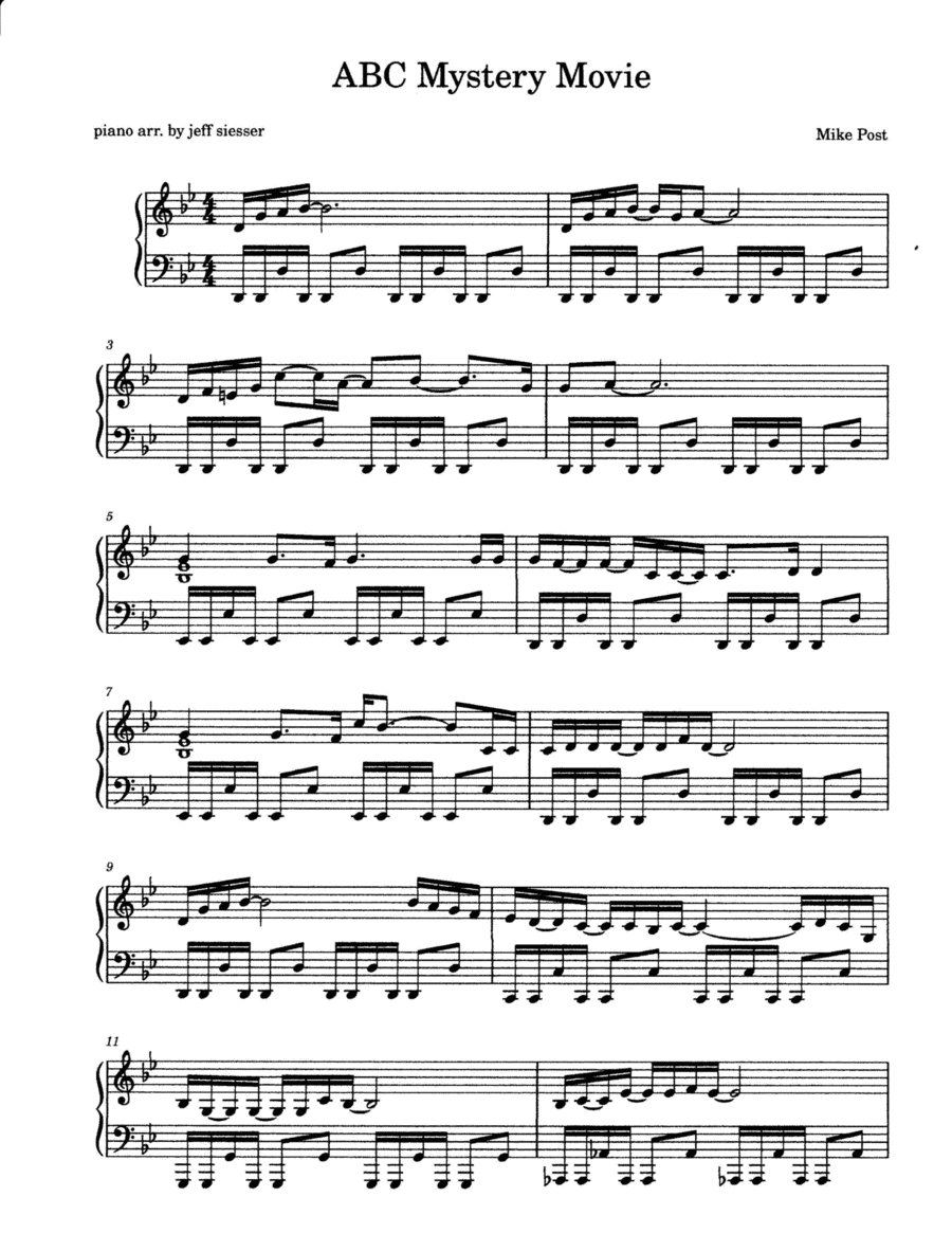 Abc Mystery Movie (arr. jeff siesser)