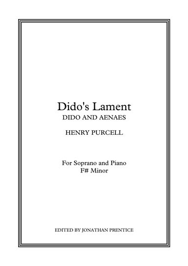 When I Am Laid (Dido's Lament) - F# Minor (arr. Jonathan Prentice)