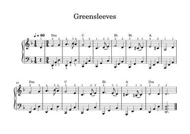 Greensleeves - piano (arr. Piano eTutor app)