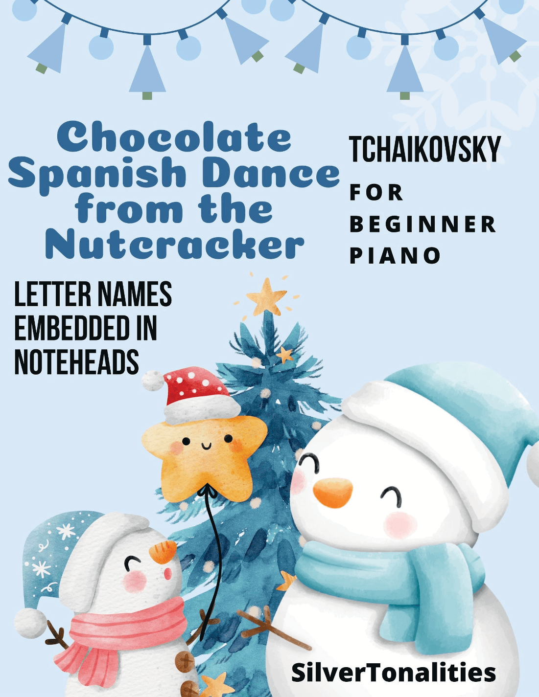 Chocolate the Spanish Dance Nutcracker Suite Beginner Piano Sheet Music (arr. SilverTonalities)