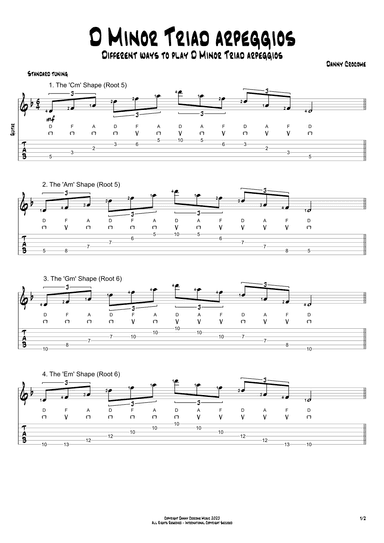 D Minor Triad Arpeggios (5 Ways to Play)