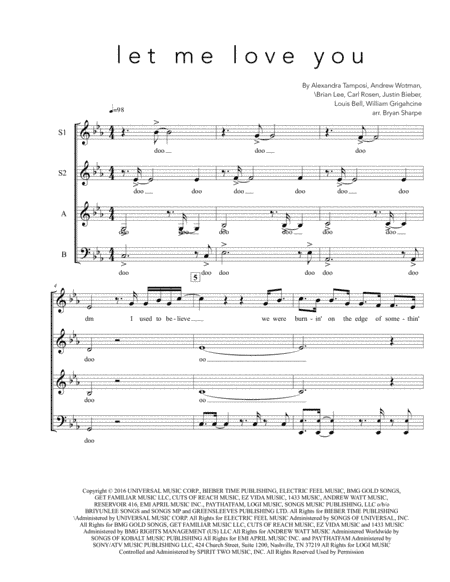 Let Me Love You (arr. Bsharpe Music)