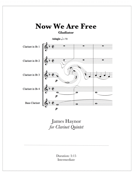 Now We Are Free (arr. Adelina, James Haynor)