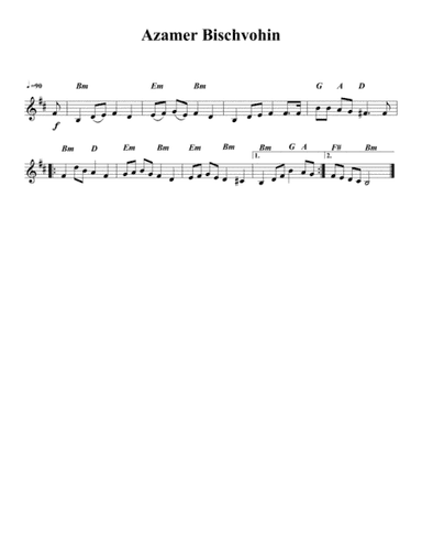 Azamer Bishvochin (Traditional Friday night Chasidic Song) אֲזַמֵּר בִּשְׁבָחִין (arr. Be'eri Moalem)