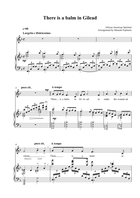 There is a balm in Gilead (arr. Masashi Fujimoto)