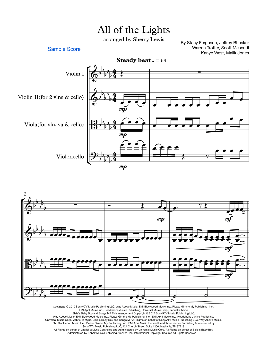 All Of The Lights (arr. Sherry Lewis Publishing)