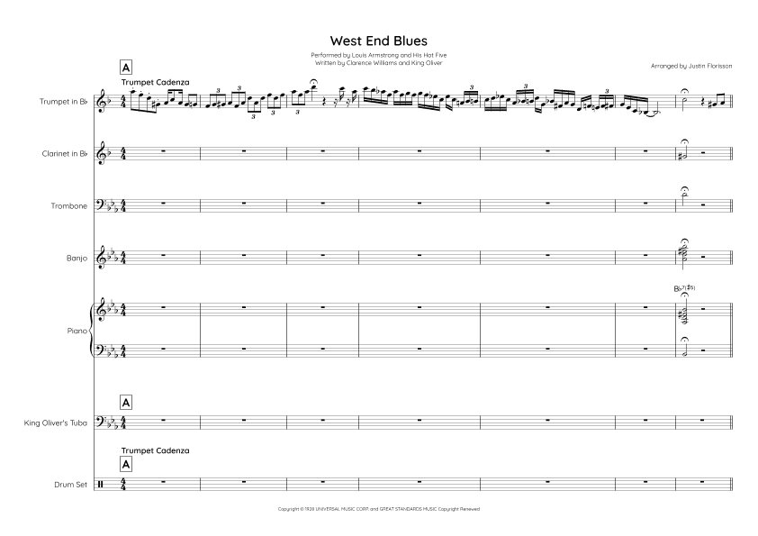 West End Blues (arr. Justin Florisson)