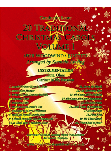 20 Traditional Christmas Carols Volume I (for Woodwind Quartet) (arr. Kenneth Abeling)