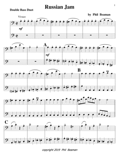 Russian Jam-double bass duet