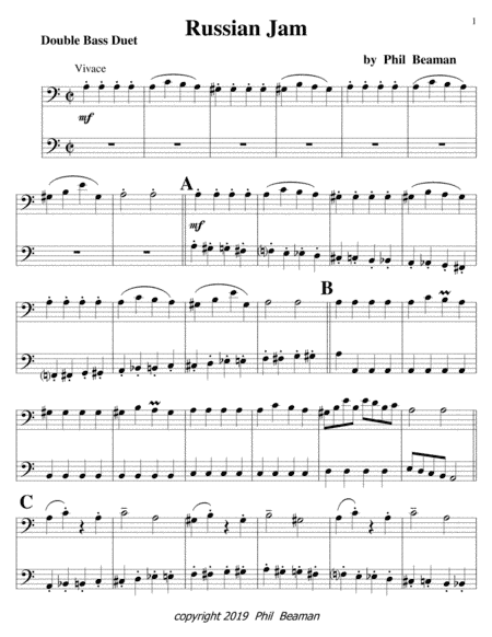 Russian Jam-double bass duet