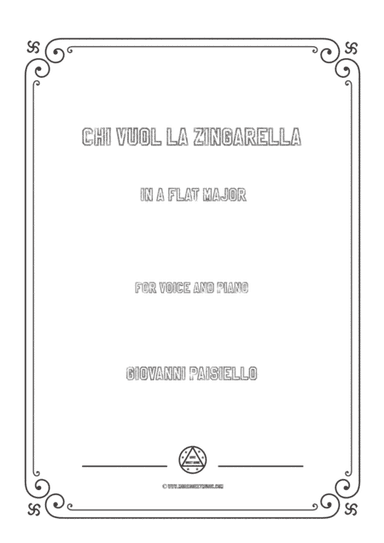 Paisiello-Chi Vuol la zingarella in A flat Major,for Voice and Piano (arr. MSM)