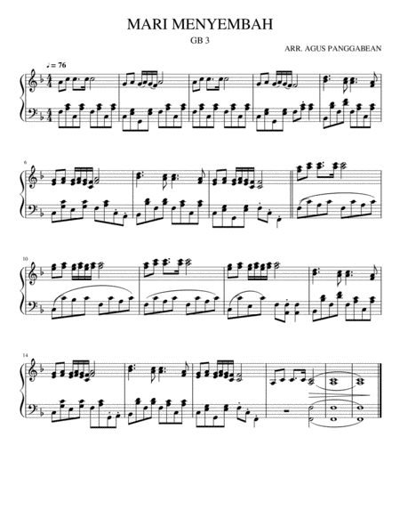 GB 3. MARI MENYEMBAH (arr. Agus Panggabean.)