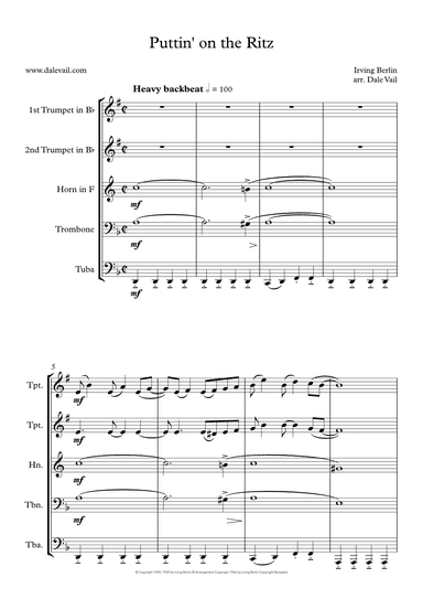 Puttin' On The Ritz (arr. Dale Vail)