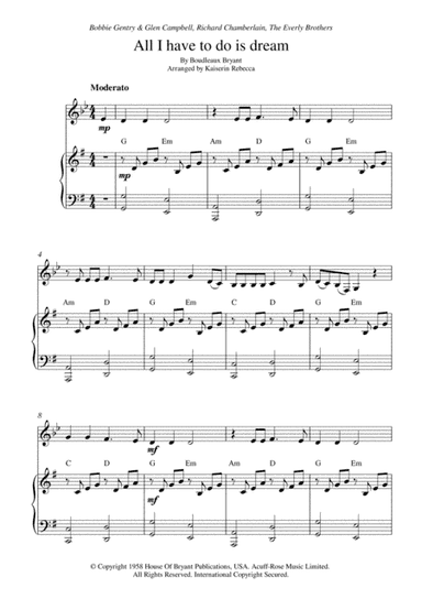 All I Have To Do Is Dream (arr. Kaiserin Rebecca)