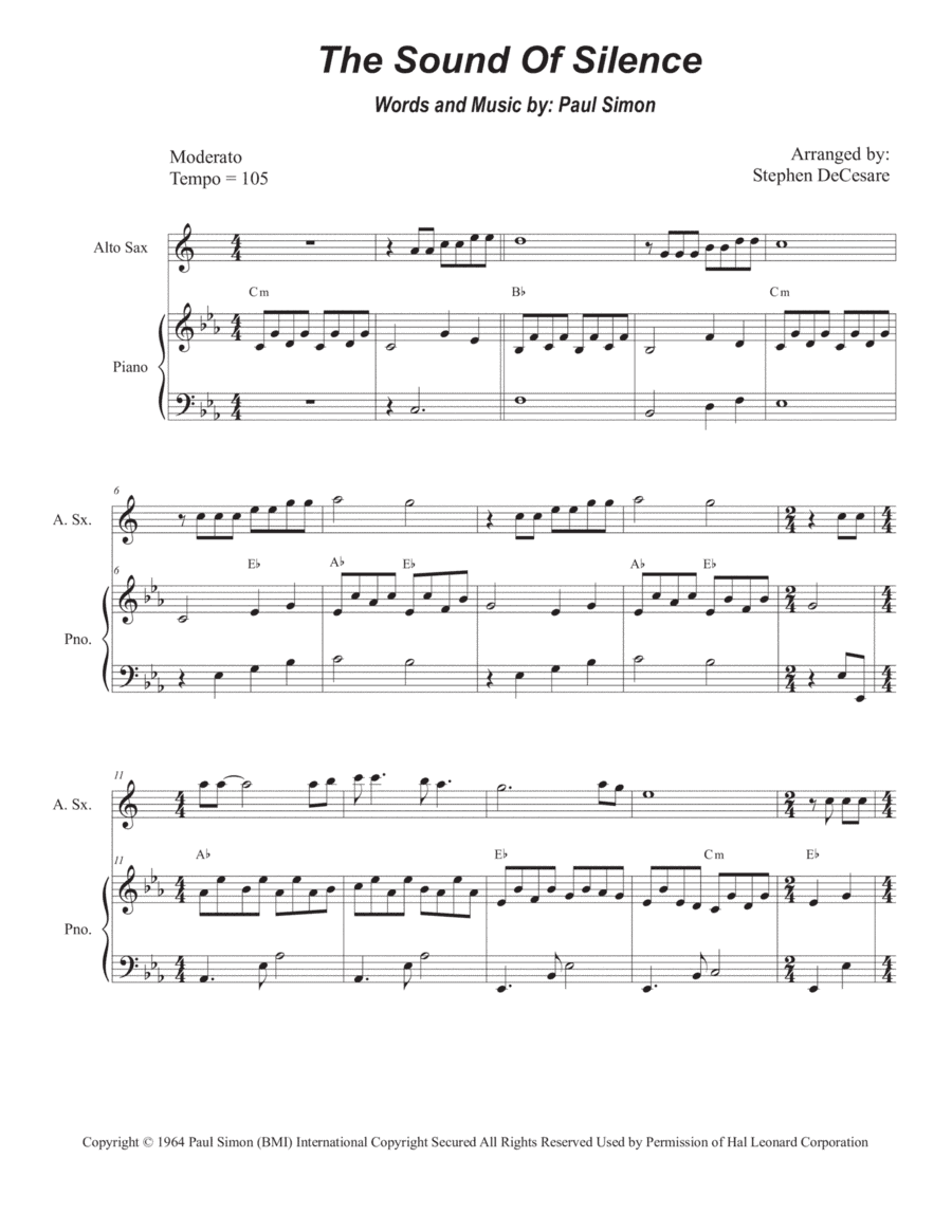 The Sound Of Silence (arr. Stephen DeCesare)