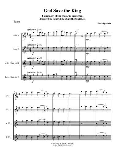 God Save the King for Flute Quartet (arr. Doug Clyde)