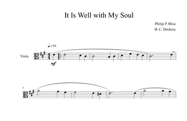 It Is Well with My Soul (Viola Solo) (arr. B. C. Dockery)