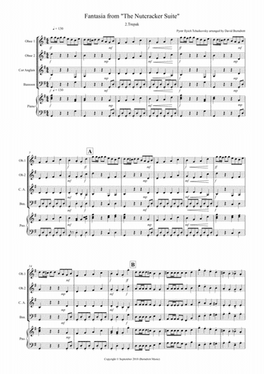 Trepak (Fantasia from Nutcracker) for Double Reed Quartet (arr. David Burndrett)