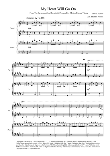 My Heart Will Go On (love Theme From 'titanic') (arr. Thomas Jancso)