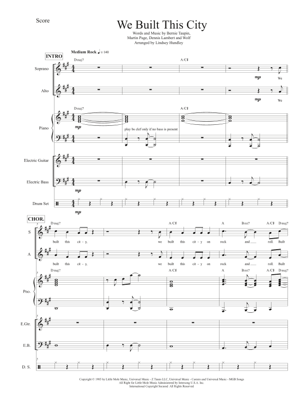 We Built This City (arr. Lindsey Hundley)