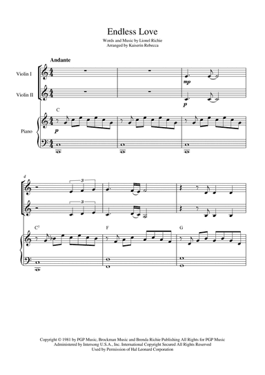 Endless Love (arr. Kaiserin Rebecca)