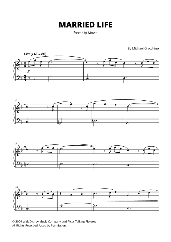 Married Life (arr. Cadenza Editions)