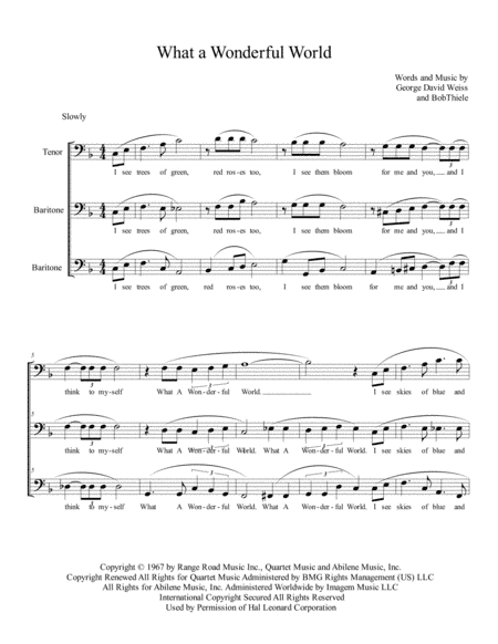 What A Wonderful World (arr. Pat Holmberg)