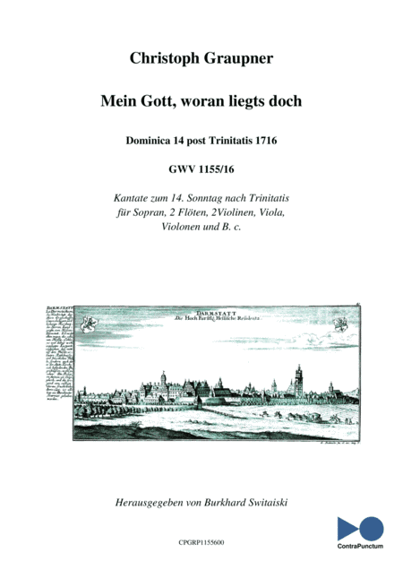 Graupner Christoph Cantata Mein Gott, woran liegts doch GWV1155/16 (arr. Dr. Burkhard Switaiski)