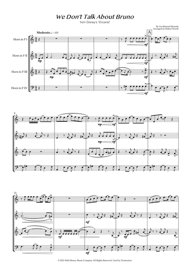 We Don't Talk About Bruno (arr. Robert Newth)