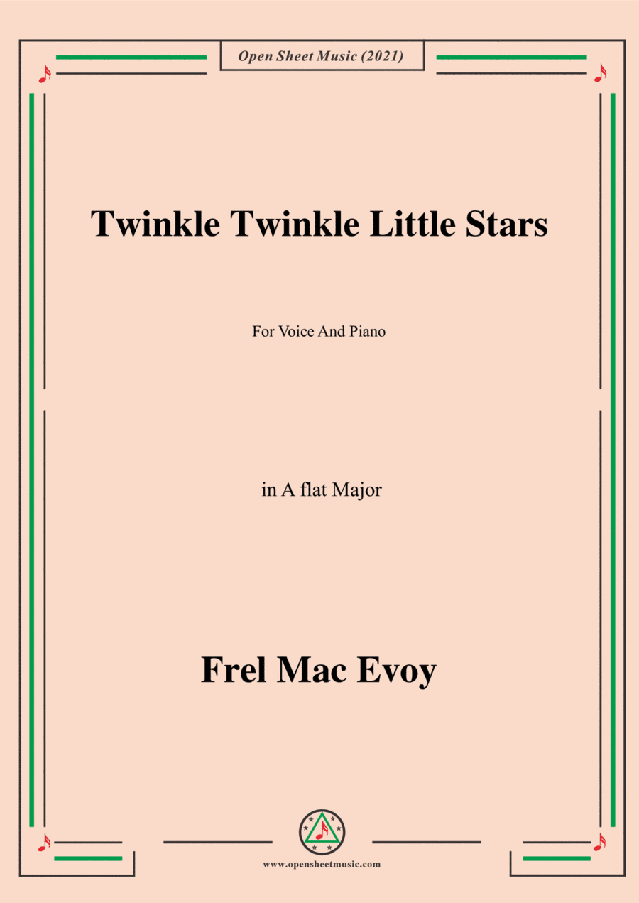 Frel Mac Evoy-Twinkle Twinkle Little Star,in A flat Major (arr. Open Cloud)
