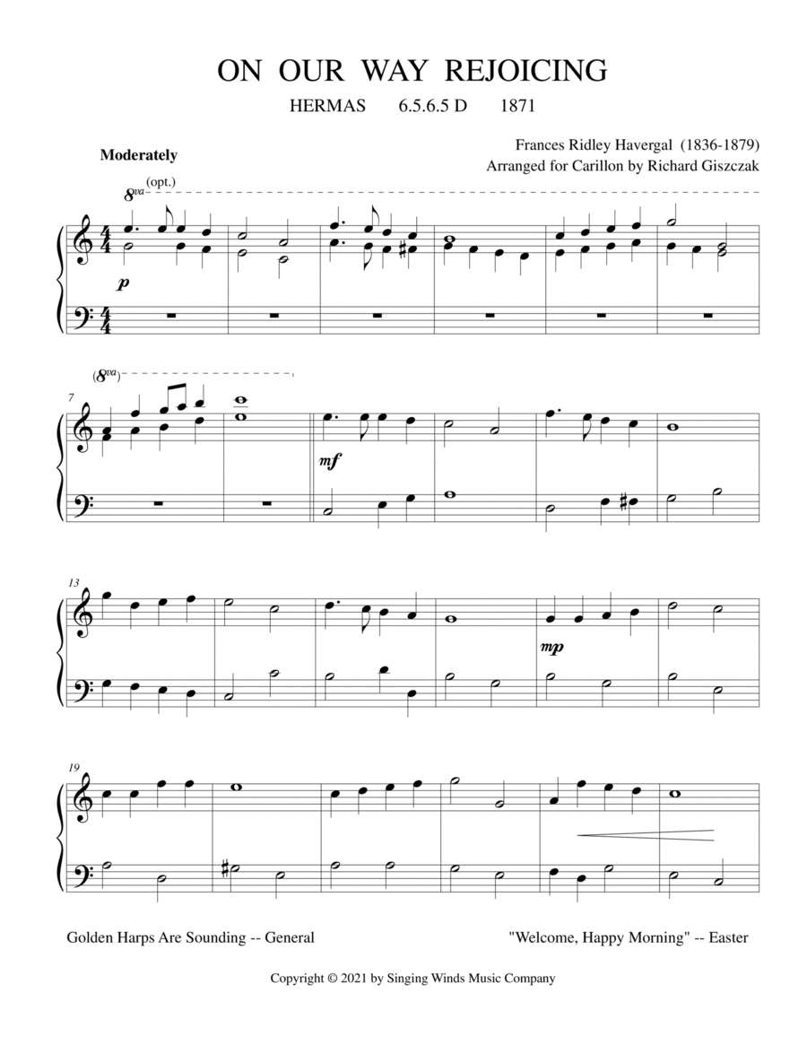 On Our Way Rejoicing (HERMAS) (arr. Richard Giszczak)