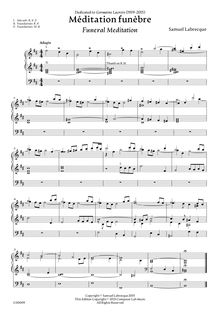 Méditation funèbre (Funeral Meditation)