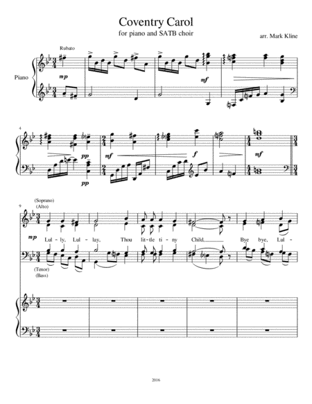 Coventry Carol (arr. Mark Kline)