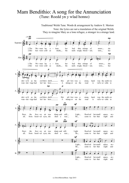 Mam Bendithio (Blessed Mother) - English words