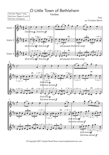 O Little Town of Bethlehem Fanfare (arr. Hoopla Sheet Music)