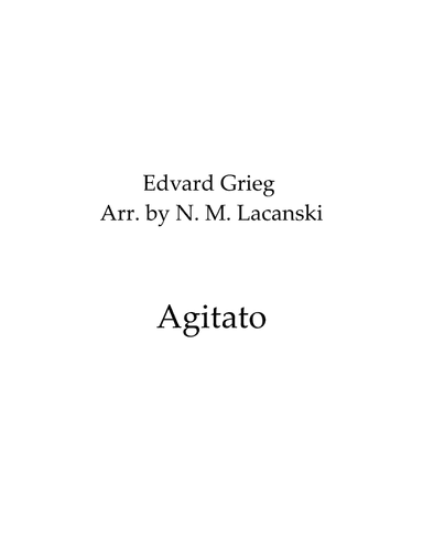 Agitato (arr. Nick M Lacanski)