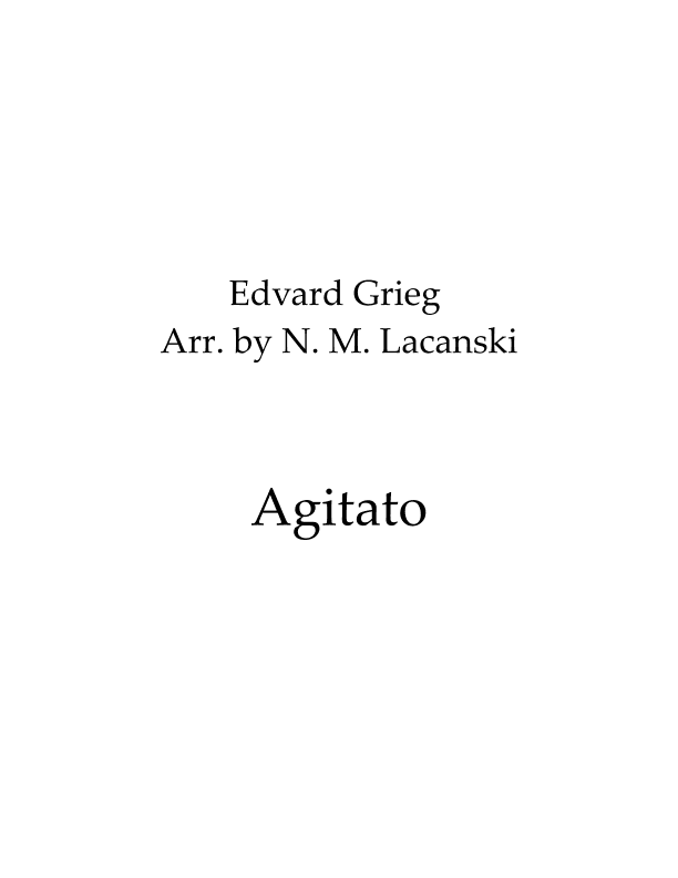 Agitato (arr. Nick M Lacanski)