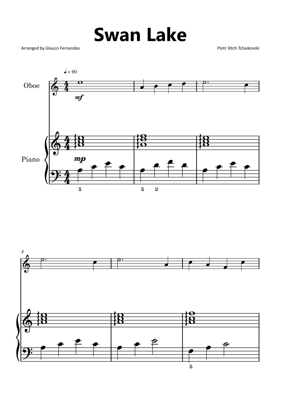 Swan Lake (arr. Glauco Fernandes)