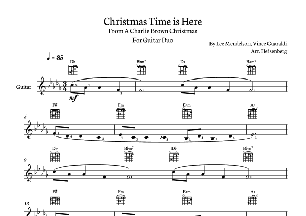 Christmas Time Is Here (arr. Heisenberg)