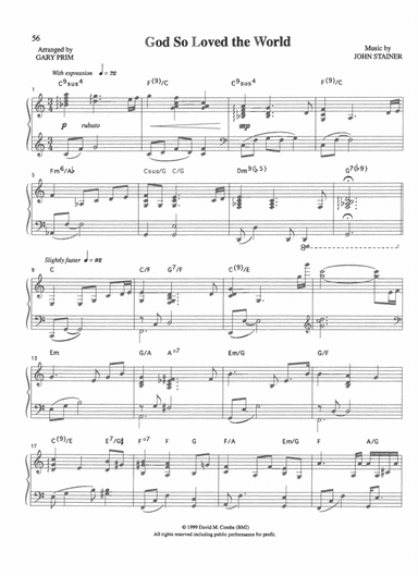 God So Loved the World (arr. Gary Prim)
