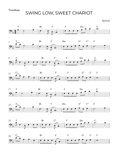 SWING LOW, SWEET CHARIOT (arr. Alex Nunes Rodrigues)