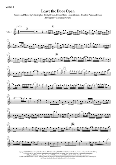 Leave The Door Open (arr. Giovanni Porfirio)