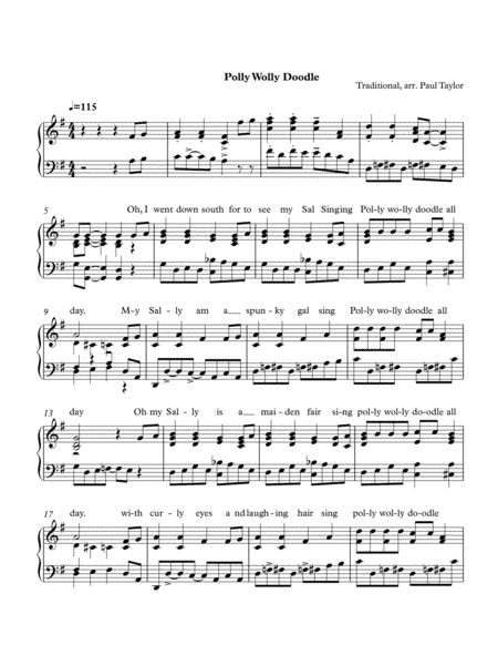 Polly Wolly Doodle (arr. Paul Taylor)