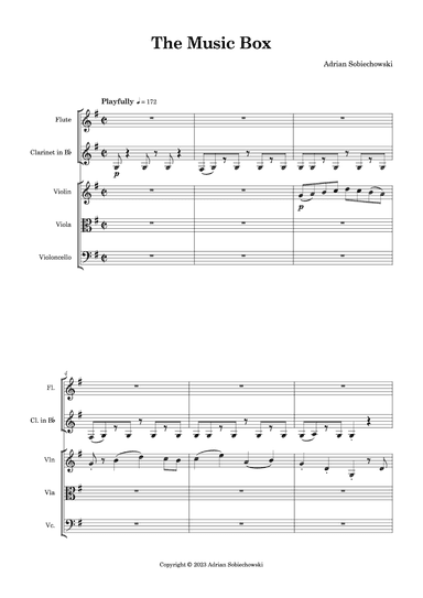 The Music Box - Score Only