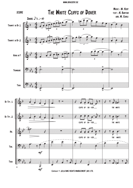 White Cliffs Of Dover (arr. Marc Goris)