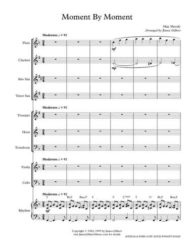 Moment By Moment (version 2) (arr. James Gilbert)