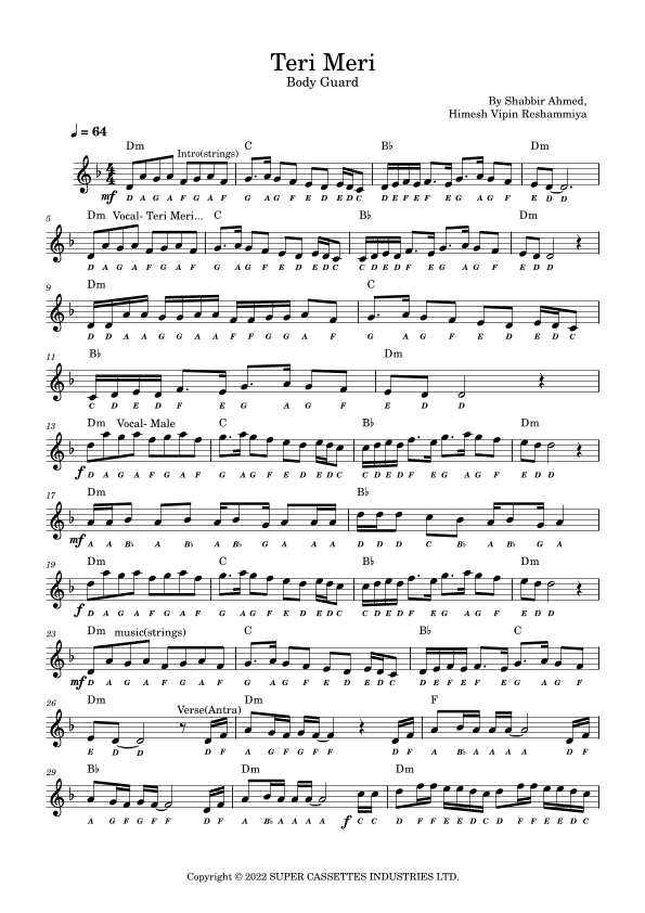 Teri Meri (arr. Girish Kataria)