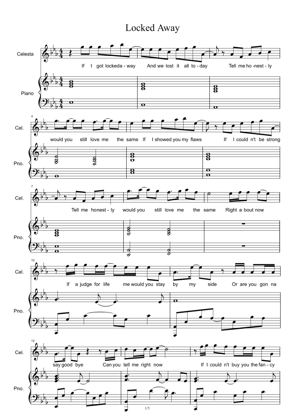 Locked Away (arr. Adam Levine)