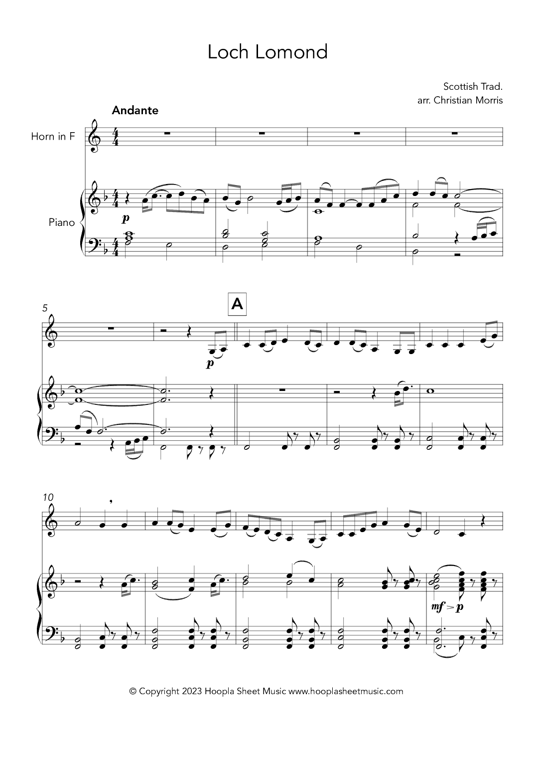 Loch Lomond (arr. Christian Morris)